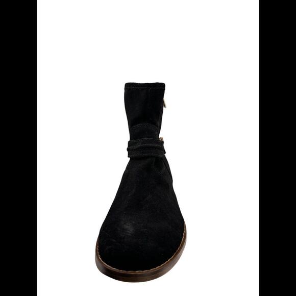 Steve Madden Black Suede  Buckle Harness Ankle Boots Womens Size 7.5 M - Picture 2 of 6